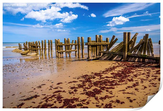  Trimingham beach North Norfolk Print by Simon Taylor