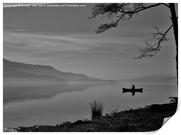  Lonely Coniston Water Print by Simon Hall