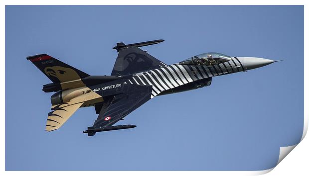 Turkish F16 Fighting Falcon "Solo Turk" Print by Philip Catleugh