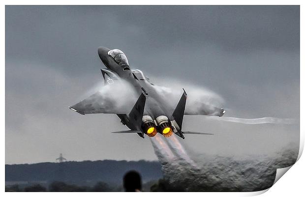  F15E pulls up at Duxford 2011 Print by Philip Catleugh