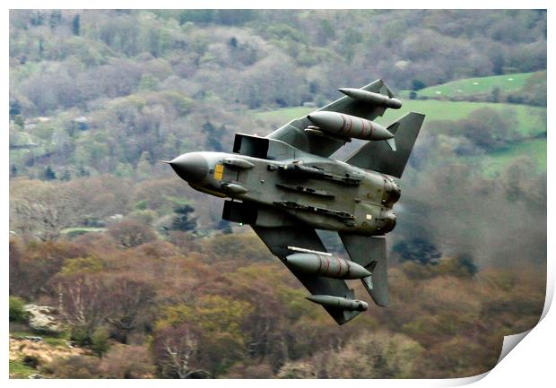 RAF Tornado GR4 in the Mach Loop.Wales Print by Philip Catleugh
