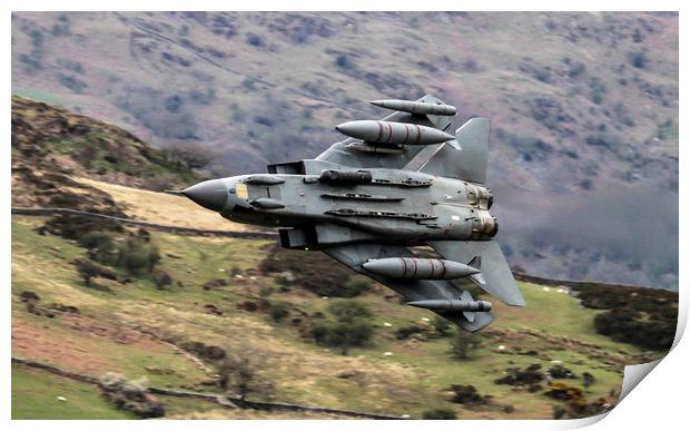 RAF Tornado GR4 in Wales Print by Philip Catleugh