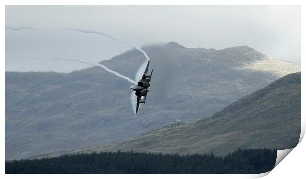 F15c Eagle low level in Wales    Print by Philip Catleugh