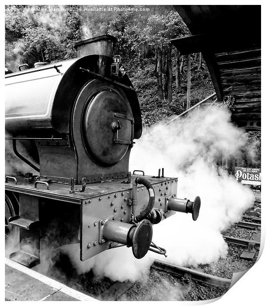Steam Engine 3698 ‘Repulse’ Lakeside & Haverthwait Print by Mike Marsden