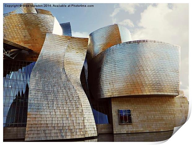 Guggenheim Museum Bilbao Print by Mike Marsden