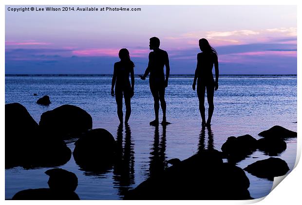  Silhouettes and Reflections Print by Lee Wilson