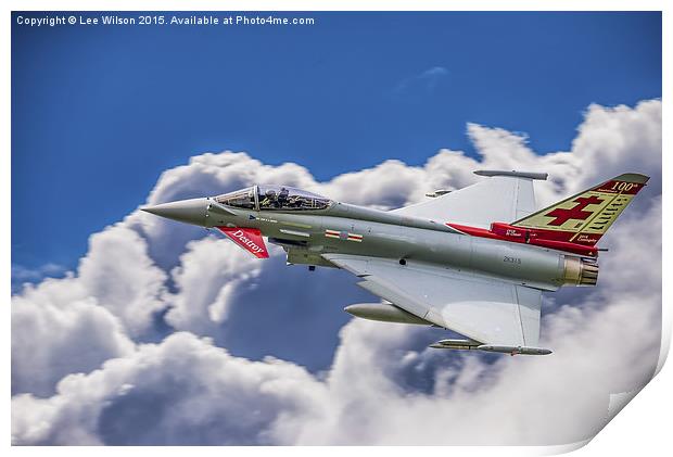  RAF Typhoon ZK315 Print by Lee Wilson