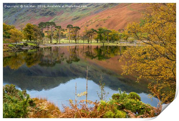 Autumn Colours In Buttermere, Lake District Print by The Tog
