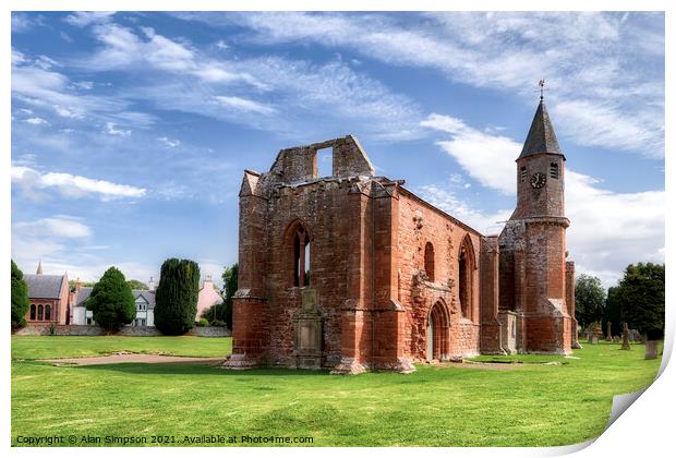 Fortrose Cathedral Print by Alan Simpson