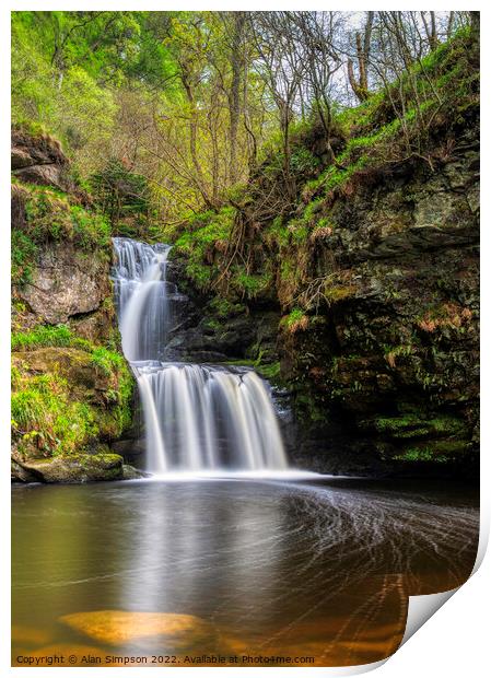 Linn Falls Print by Alan Simpson