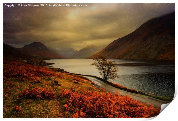  Wast Water and the Screes Print by Alan Simpson
