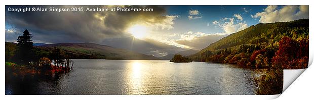  Loch Tay Sunset Print by Alan Simpson