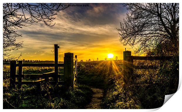  Gateway to the Sunset Print by Alan Simpson