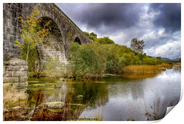 Stroan Viaduct and Loch Print by Alan Simpson