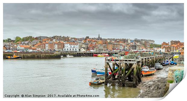 Whitby Harbour Print by Alan Simpson
