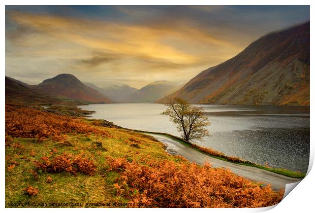 Wast Water Print by Alan Simpson
