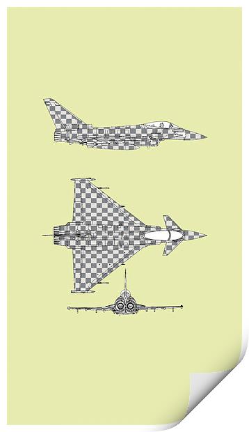  Typhoon Blueprints Print by Jack Snelling