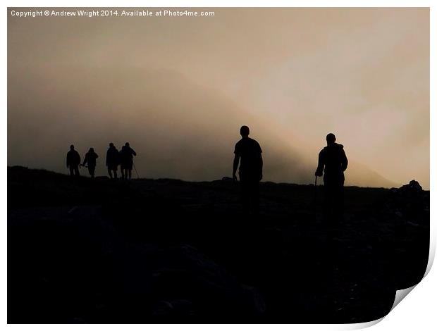  Descending Scarfell Pike Print by Andrew Wright