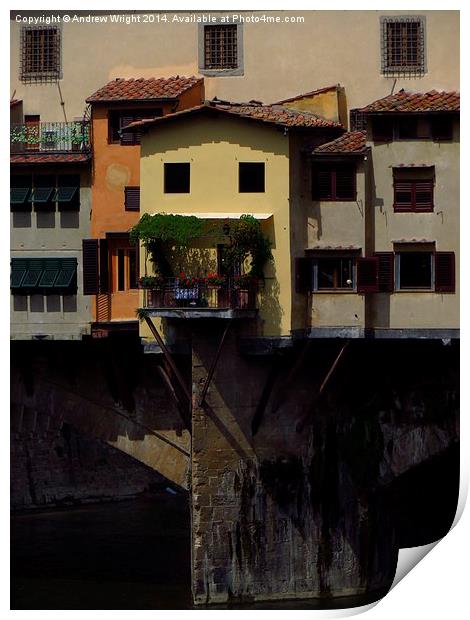  Ponte Vecchio, Florence Print by Andrew Wright