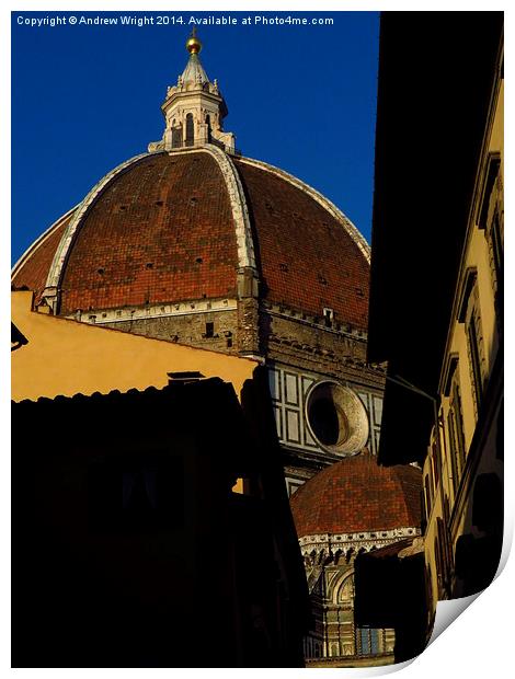  The Duomo, Florence from Via Dei Servi Print by Andrew Wright