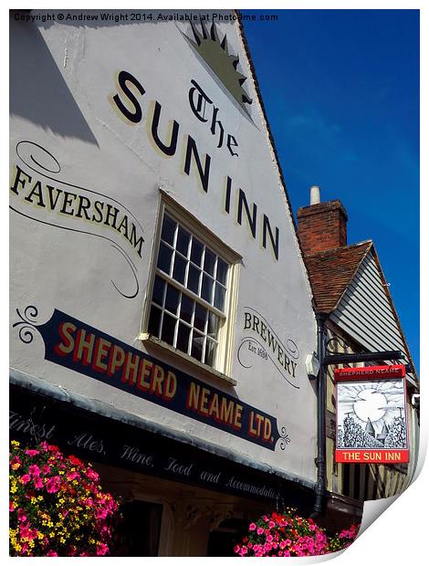 The Sun Inn, Faversham  Print by Andrew Wright