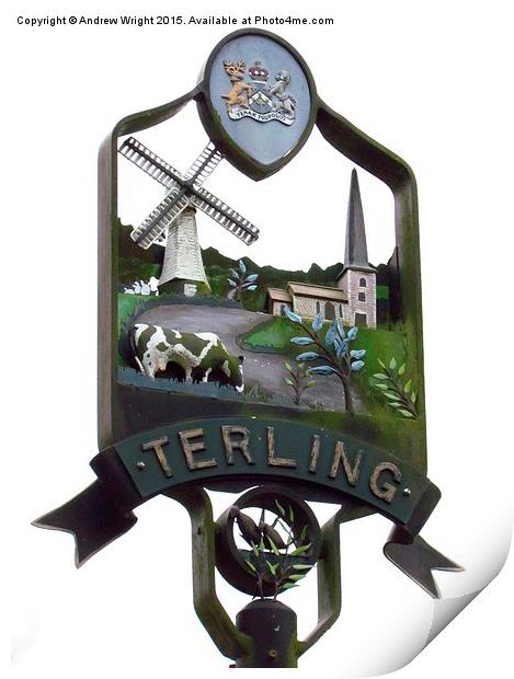  Terling, Essex Print by Andrew Wright