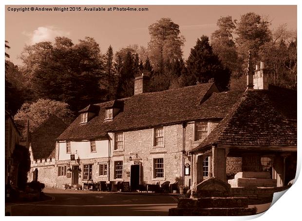  In Days Of Old, Castle Combe Print by Andrew Wright