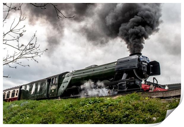 The Flying Scotsman at the Bluebell Railway Print by Simon Hackett