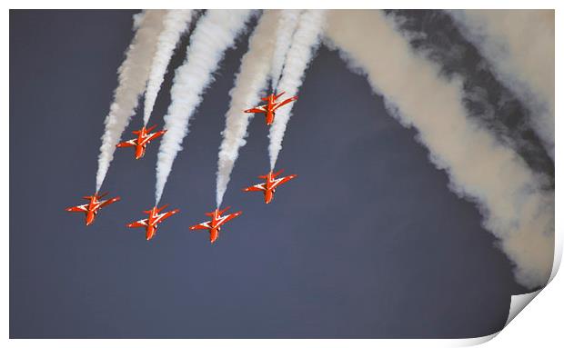  The red arrows 2015 at duxford  Print by Andy Stringer