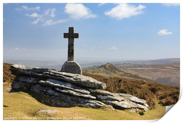 Cave-Penny Cross and Sharp Tor  Print by Andrew Ray