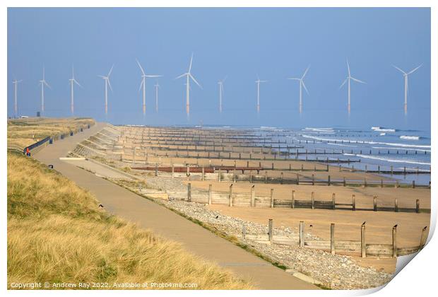 Above the coast path (Redcar) Print by Andrew Ray