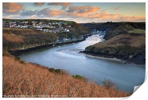 Solva Harbour at sunrise  Print by Andrew Ray