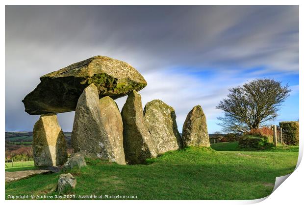 Pentre Ifan Burial Chamber  Print by Andrew Ray