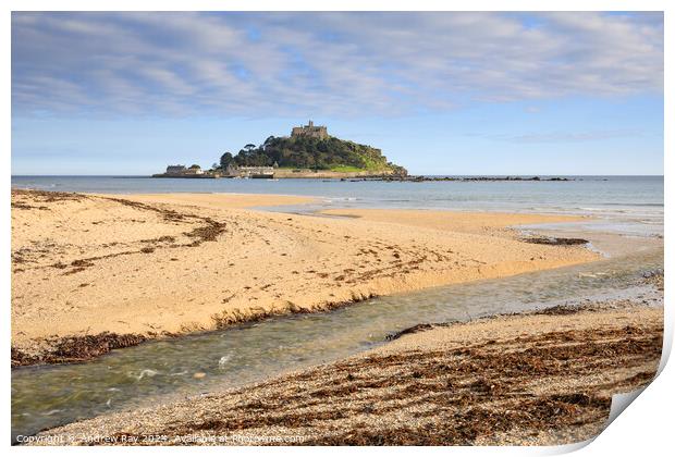 River and St Michael's Mount  Print by Andrew Ray