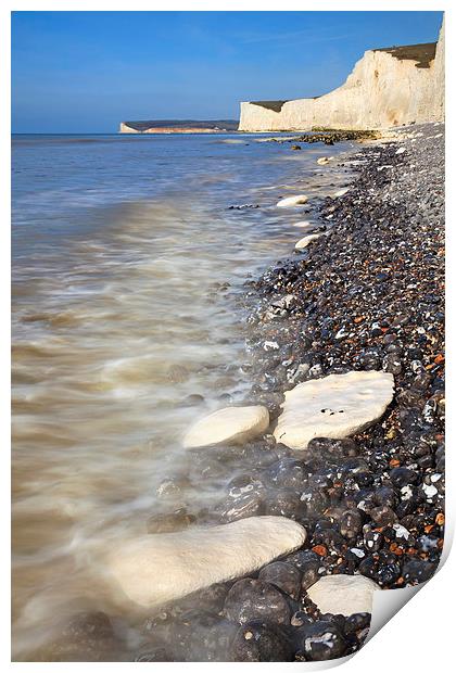 Chalk Boulders (Seven Sisters) Print by Andrew Ray