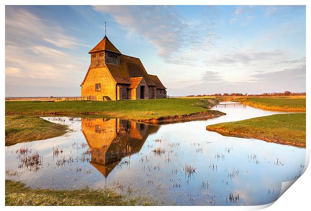 Fairfield Church Reflections Print by Andrew Ray