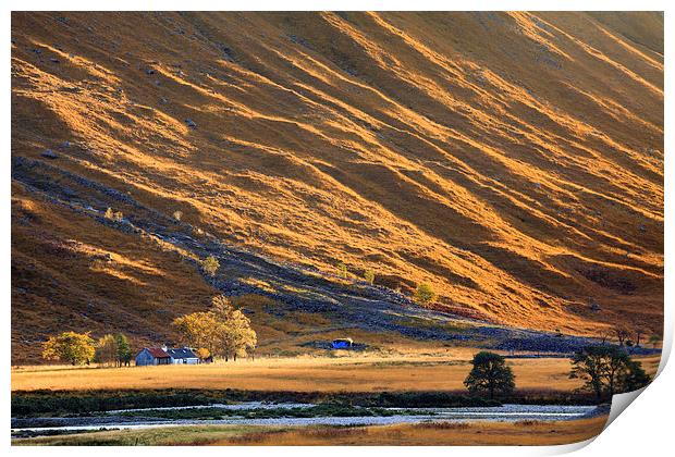 Isolated Farmstead (Glen Etive) Print by Andrew Ray