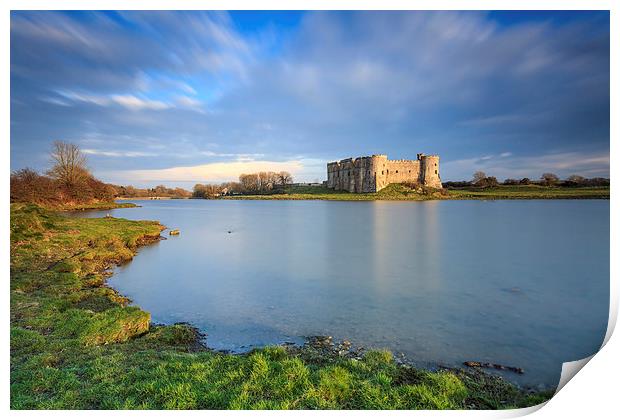 Last Light at Carew Castle Print by Andrew Ray