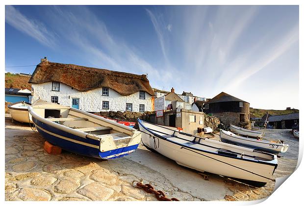 Boats on Slipway (Sennen Cove) Print by Andrew Ray
