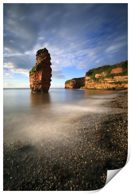 Sea Stack at Ladram Bay Print by Andrew Ray