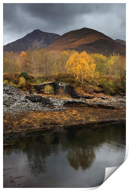 Slate Huts at Ballachulish Print by Andrew Ray