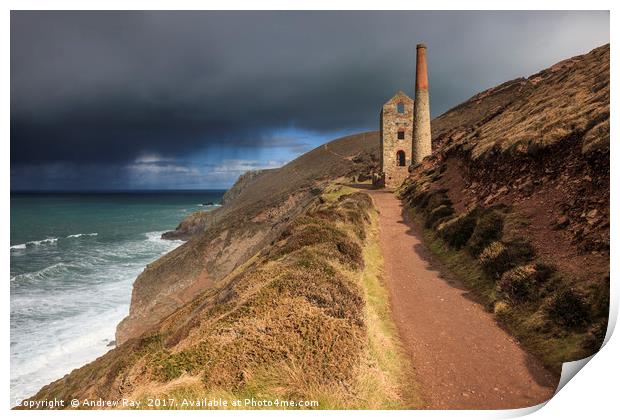 Approaching Storm (Wheal Coates)  Print by Andrew Ray