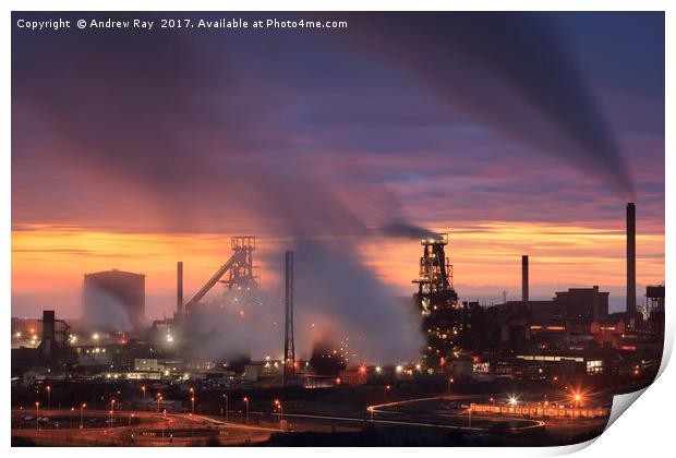 Industrial Landscape (Port Talbot)  Print by Andrew Ray