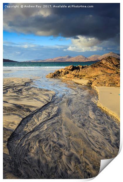 Late Light at Lustentyre Beach Print by Andrew Ray