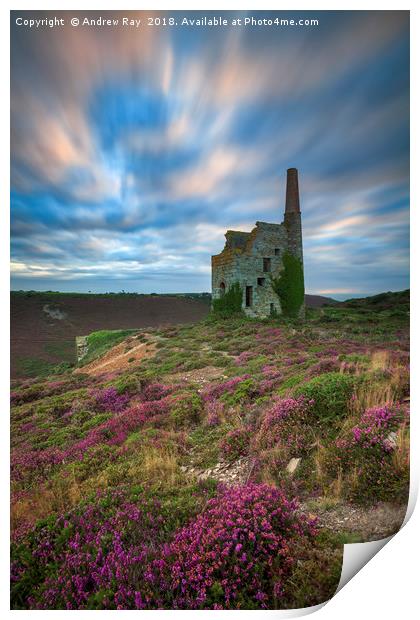 Cornish Engine House Print by Andrew Ray