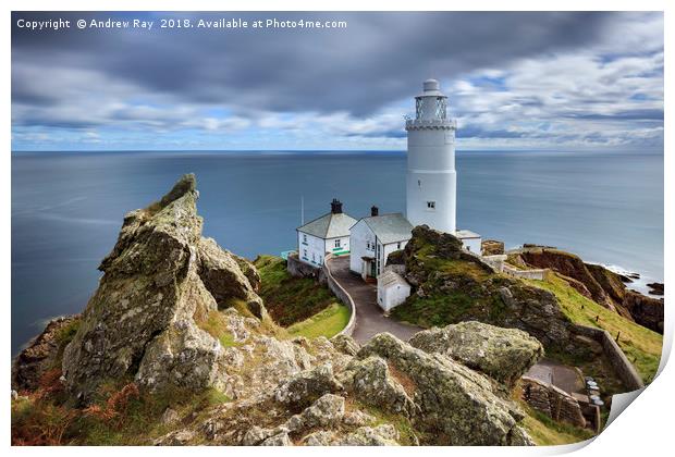 Lighthouse at Start Point Print by Andrew Ray