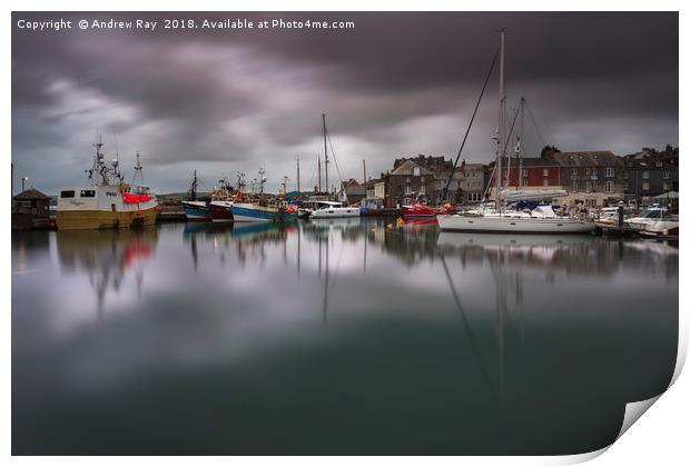 Padstow reflections Print by Andrew Ray