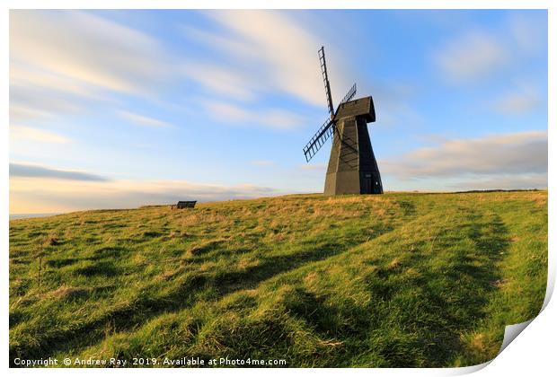 Track to Rottingdean Windmill Print by Andrew Ray