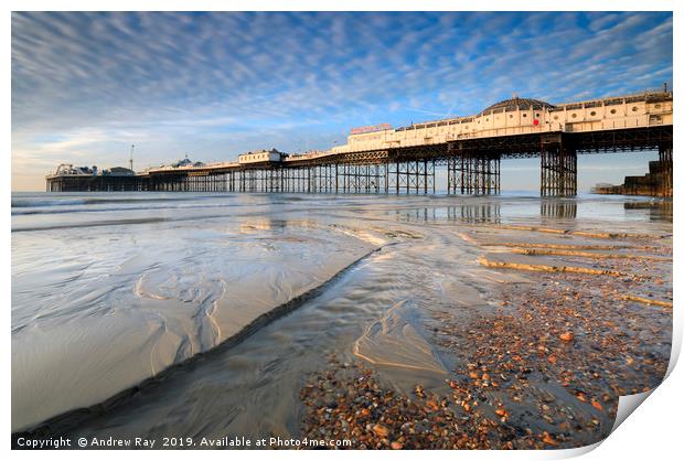 Stream and Palace Pier (Brighton) Print by Andrew Ray