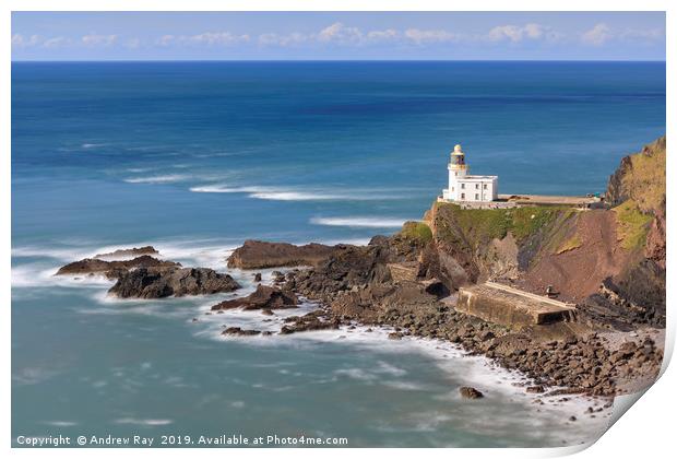 Hartland Point Lighthouse Print by Andrew Ray